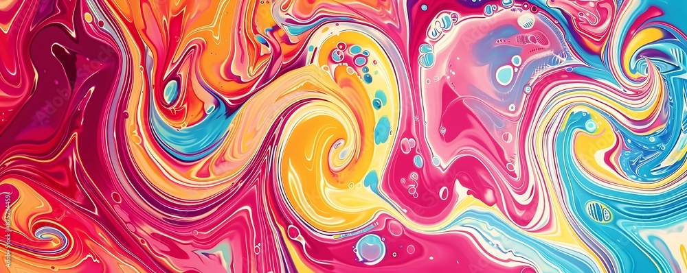 Colorful and dynamic marbling background with swirling patterns and bright color splashes, traditional ephorata silk style. Colorful and dynamic marbling background with swirling patterns and bright color splashes, traditional ephorata silk style.