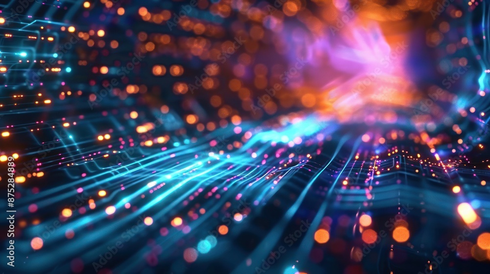 Futuristic Digital Network Animation Futuristic Digital Network Animation
