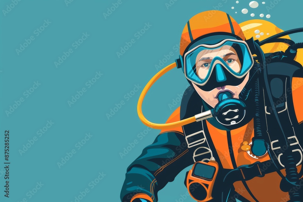 A person wearing scuba gear and holding a diving mask, ready to explore the underwater world. The diver's face is obscured, adding an air of mystery. A person wearing scuba gear and holding a diving mask, ready to explore the underwater world. The diver's face is obscured, adding an air of mystery.