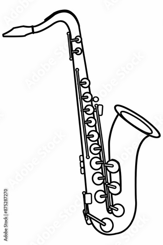 Принти на полотні Illustration of saxophone on white background