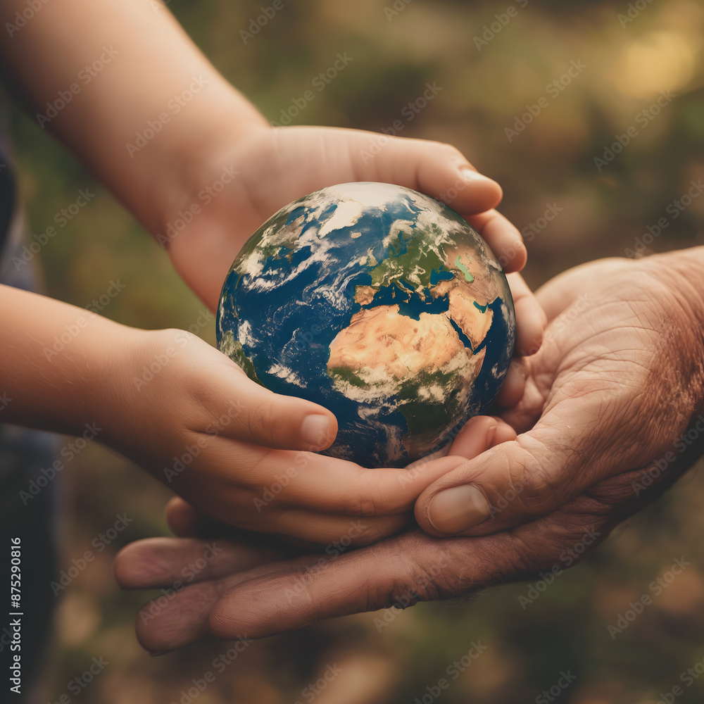 United Hands Holding the Earth in a Symbol of Global Unity and Care United Hands Holding the Earth in a Symbol of Global Unity and Care