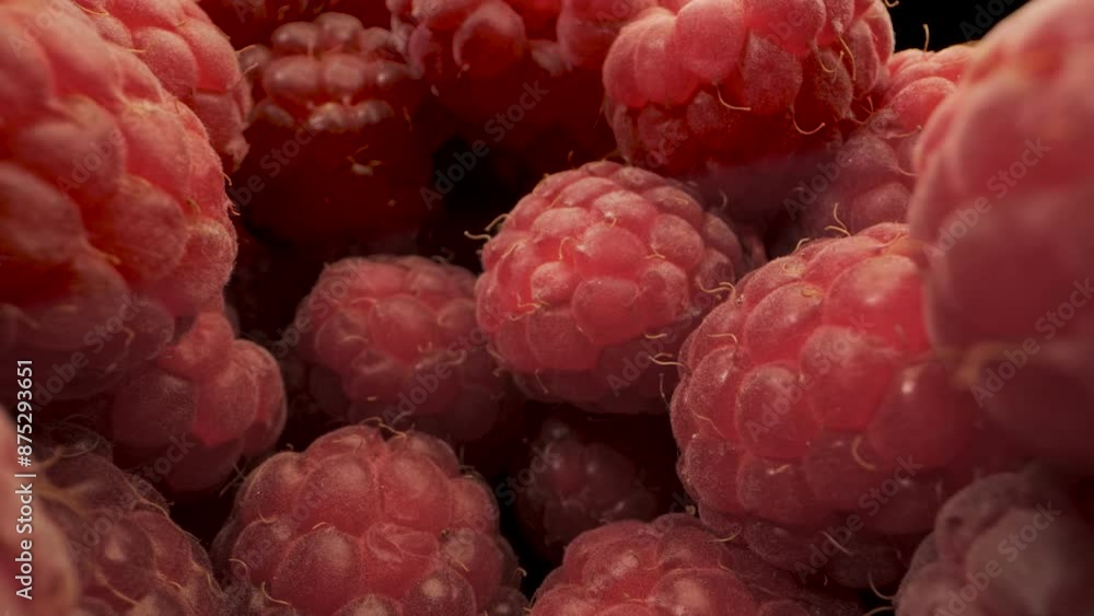 Close Up of Ripe Raspberries in a Bowl Close Up of Ripe Raspberries in a Bowl