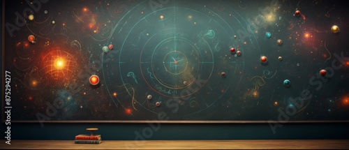 Chalkboard Material Structure Background - Generative AI