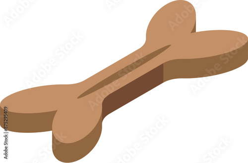 Dry dog food in bone shape lying on white background