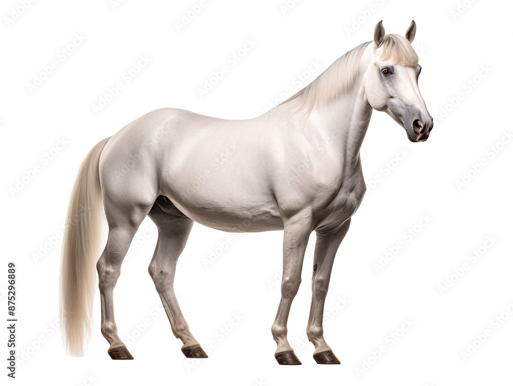 Lipizzan Horse side view isolated on transparent background Lipizzan Horse side view isolated on transparent background