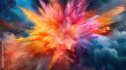 Wallpaper Mural explosion of colours great image for wall decoration Torontodigital.ca