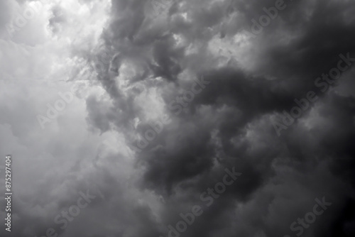 Dramatic Pre-Rain Storm Clouds, Tropical Cyclone Formation Concept