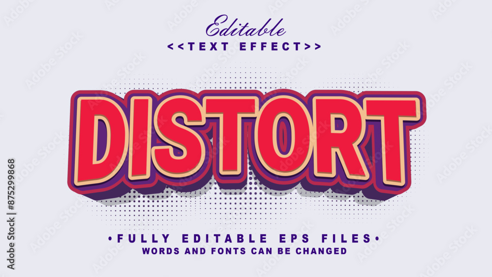 editable distort text effect.typhography logo editable distort text effect.typhography logo