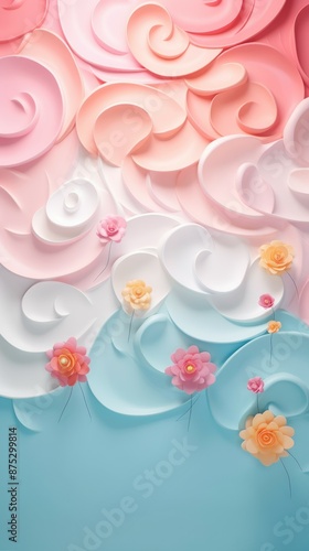 Pastel Material Structure Background - Generative AI