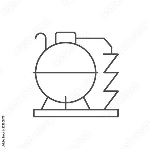 Gas industry equipment line icon