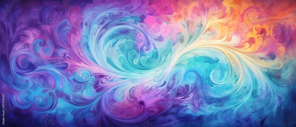 Fototapeta premium Tie-Dye Material Structure Background - Generative AI