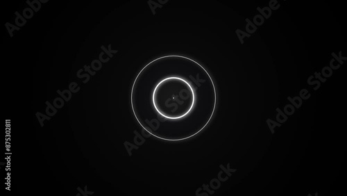 Radio waves heartbeat and pulse rate signal animation and looping circle background.