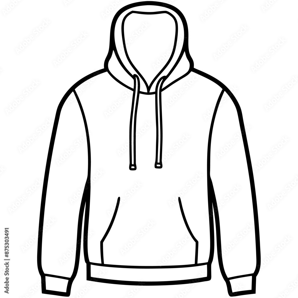 hoodie outline coloring book page line art illustration digital drawing hoodie outline coloring book page line art illustration digital drawing