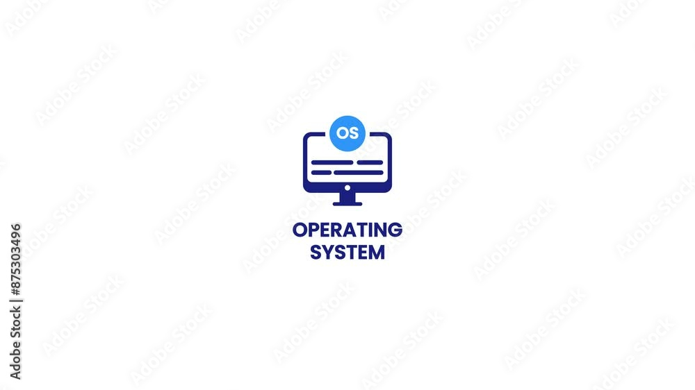 Computer operating system icon, outline operating system icon, interface icon concept Computer operating system icon, outline operating system icon, interface icon concept