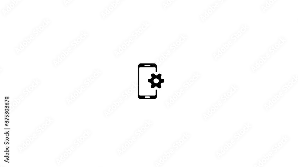 Mobile application icon animation, mobile apps Setting Logo, smart phone application. Mobile application icon animation, mobile apps Setting Logo, smart phone application.