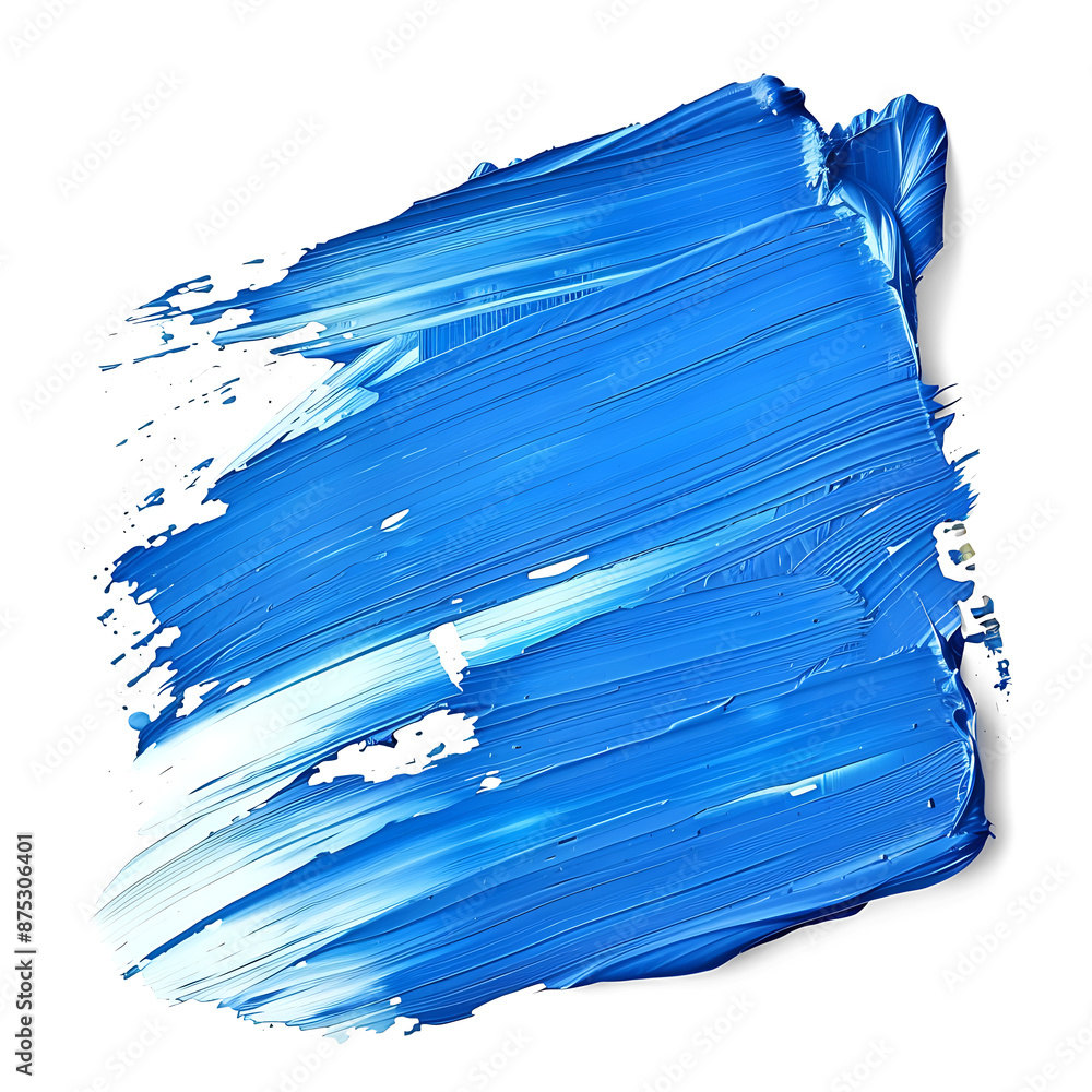 Blue Brush Strokes with a Grunge Effect Painted in Oil on a Transparent Background Blue Brush Strokes with a Grunge Effect Painted in Oil on a Transparent Background