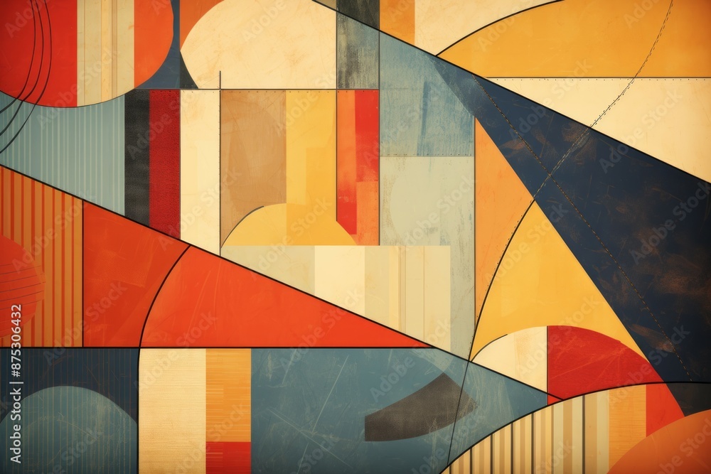 Fototapeta premium Patchwork Material Structure Background - Generative AI