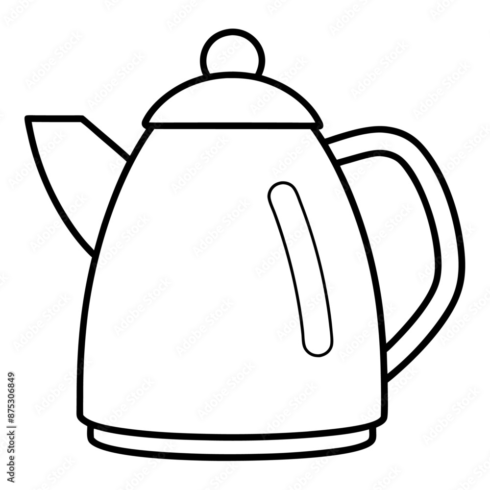 kettle outline coloring book page line art illustration digital drawing kettle outline coloring book page line art illustration digital drawing
