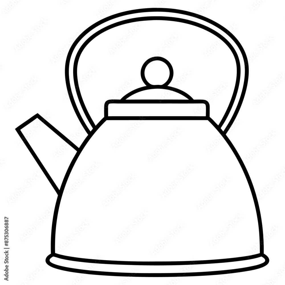 kettle outline coloring book page line art illustration digital drawing kettle outline coloring book page line art illustration digital drawing