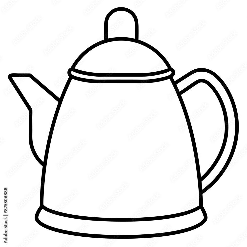 kettle outline coloring book page line art illustration digital drawing kettle outline coloring book page line art illustration digital drawing
