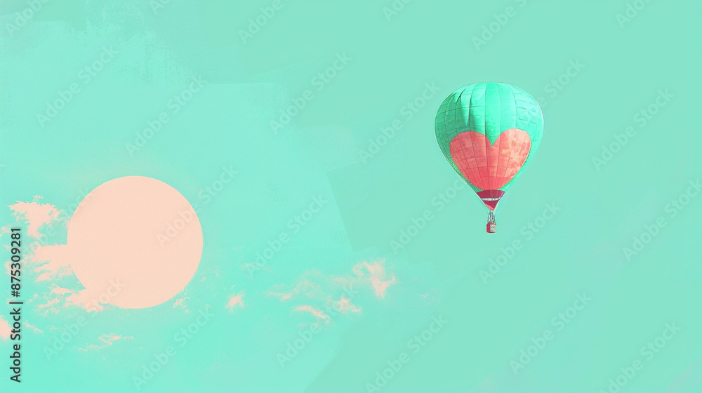 Obraz premium Hot air balloon in the sky