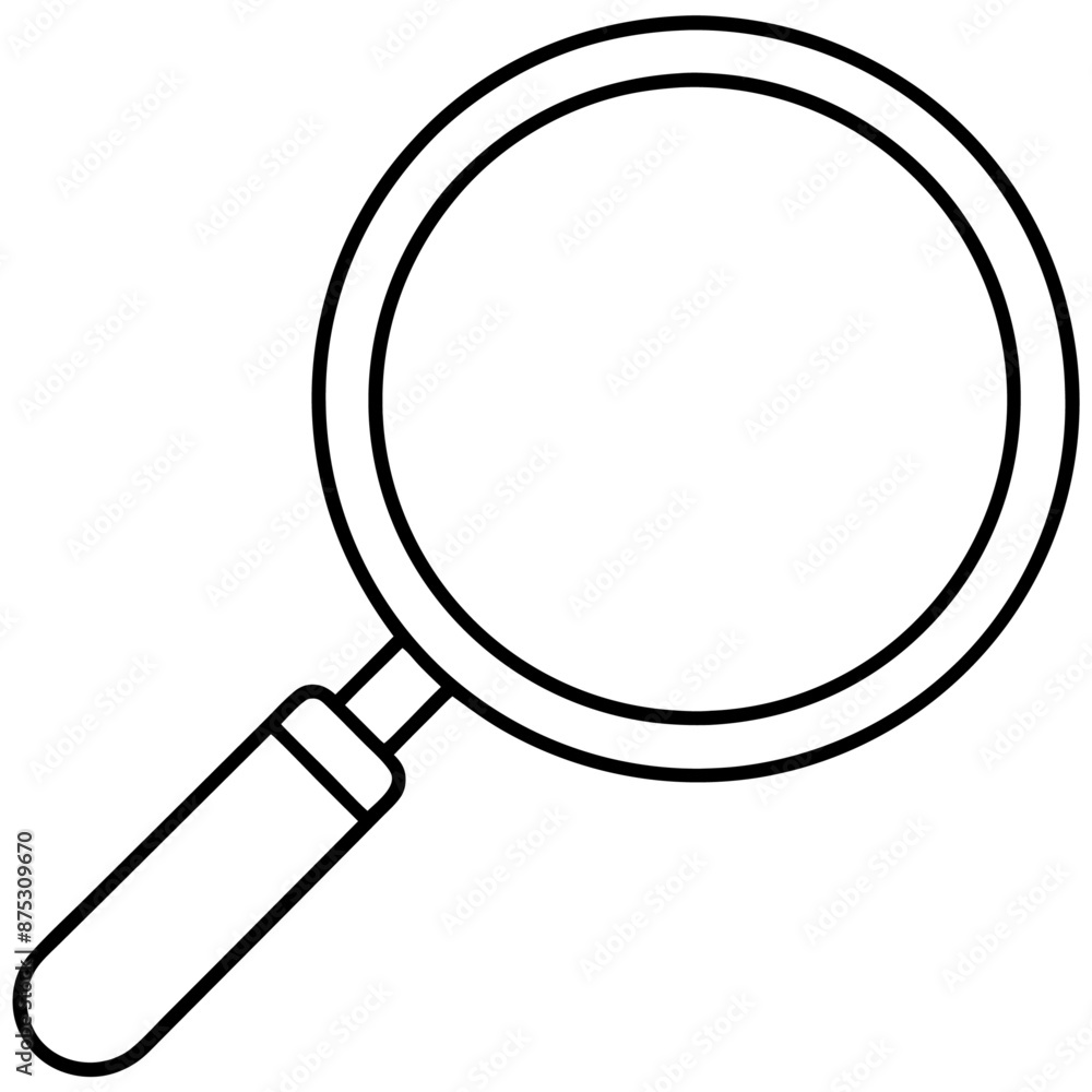 loupe outline coloring book page line art illustration digital drawing loupe outline coloring book page line art illustration digital drawing
