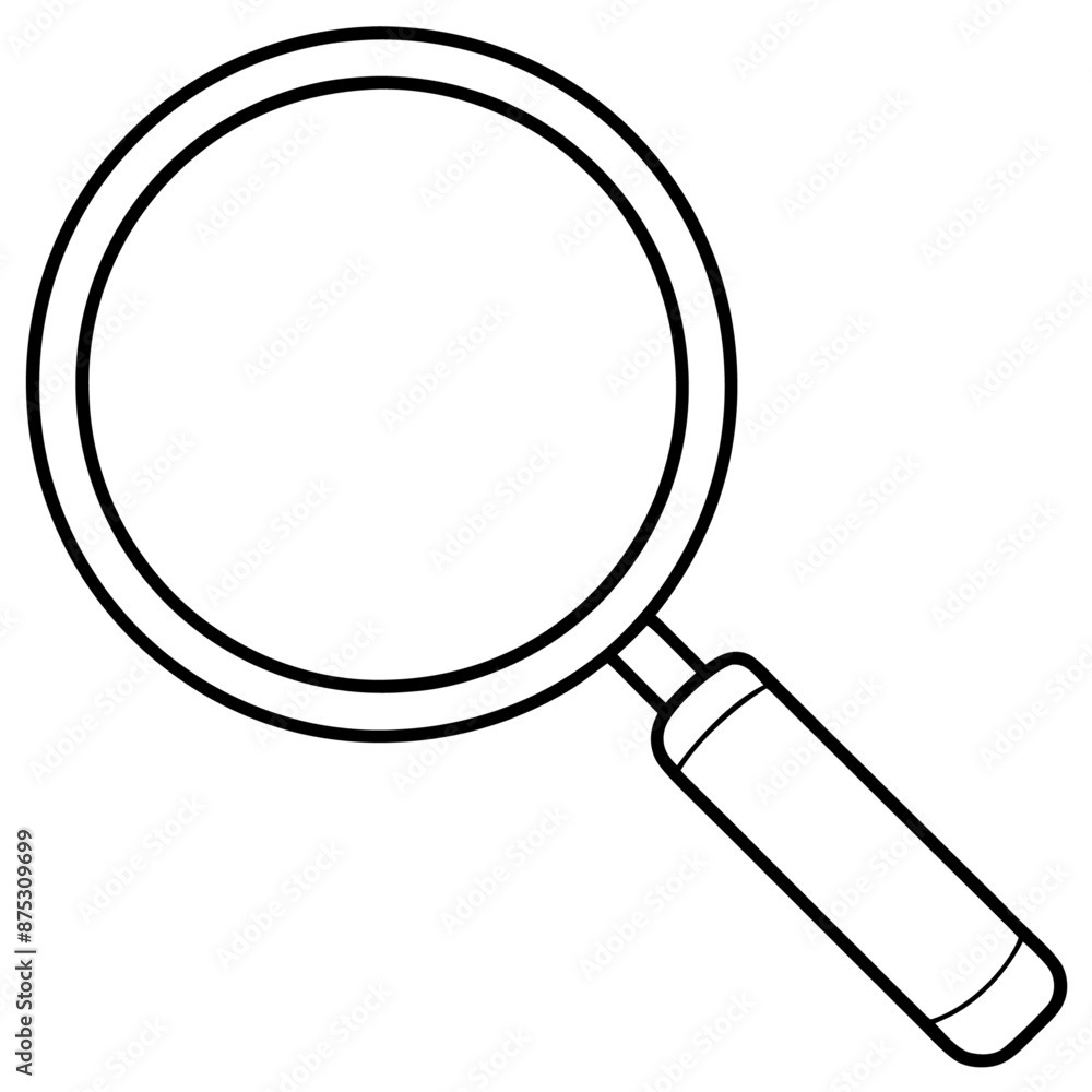 loupe outline coloring book page line art illustration digital drawing loupe outline coloring book page line art illustration digital drawing