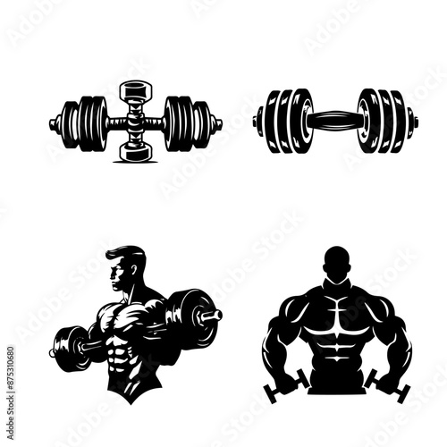 dumbbell isolated on white background