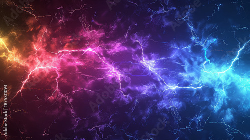 abstract rainbow lightning background