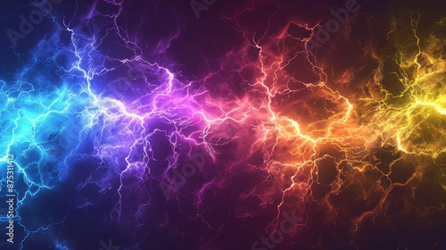 abstract rainbow lightning background