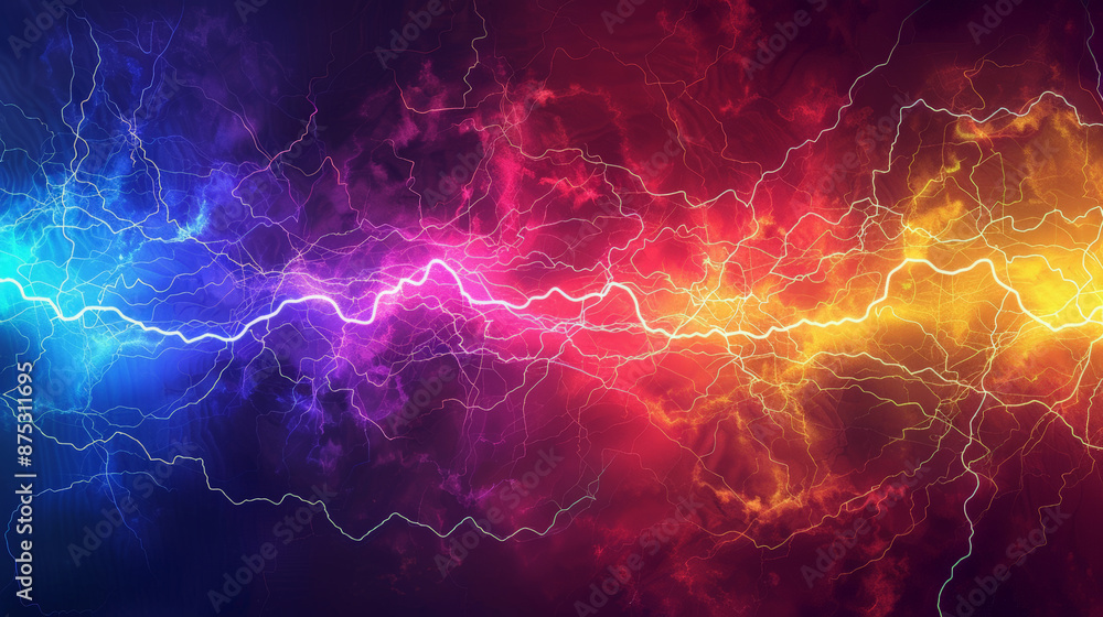 Fototapeta premium abstract rainbow lightning background