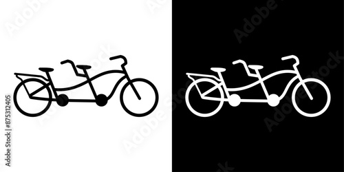 Bike icon bicycle simple graphic. Minimal bicycle symbol line outline stroke
