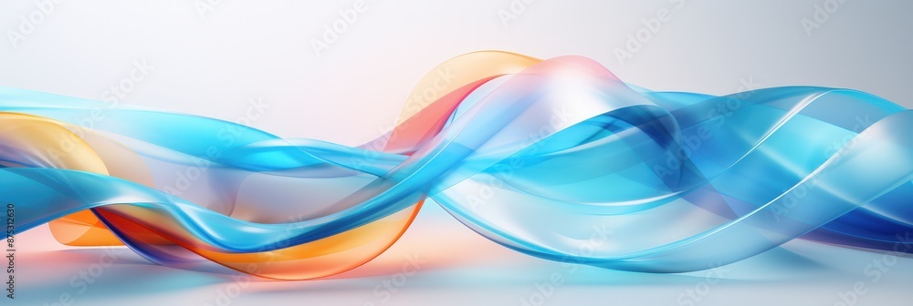 Fototapeta premium Abstract Blue and Orange Waves