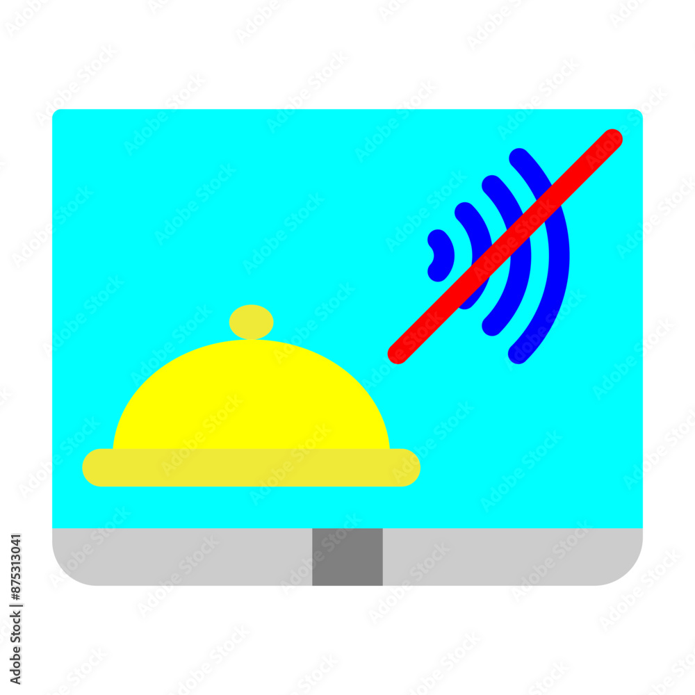 Fototapeta premium Laptop (for online orders) Vector Flat Icon Design