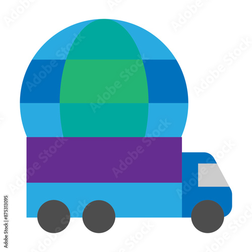 Globe (for international delivery) Vector Flat Icon Design