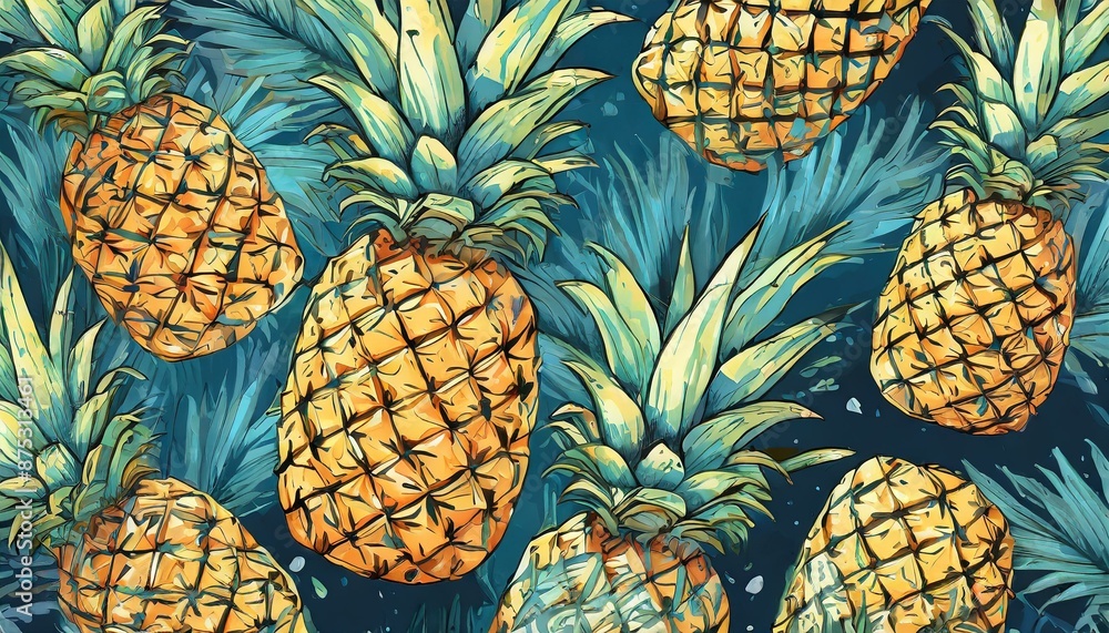 pattern with pineapple. pineabble background pattern with pineapple. pineabble background
