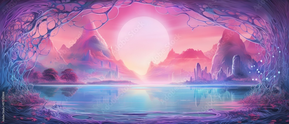 Fototapeta premium Holographic Material Structure Background - Generative AI
