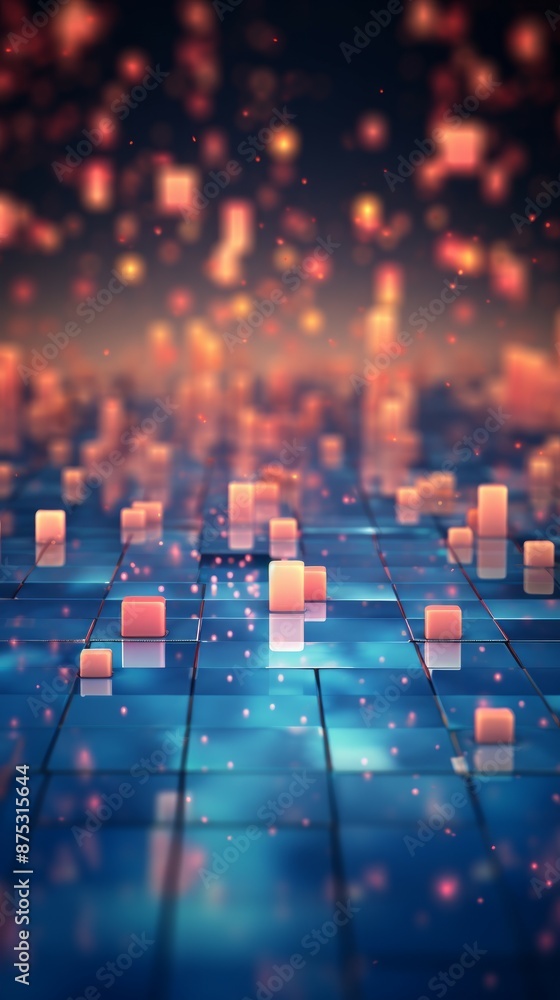 Obraz premium Digital Pixels Material Structure Background - Generative AI