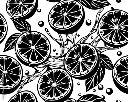 orange seamless pattern design