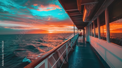 Beautiful View of the Sea from a Boat