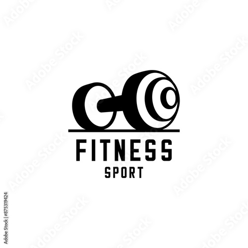 barbell vector design, fitness sport vector