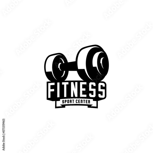 barbell vector design, fitness sport vector