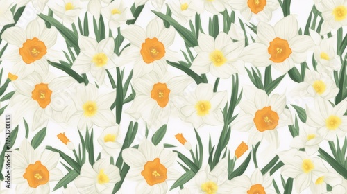 Wallpaper Mural Those white and yellow Daffodils seem to radiate the light of hope amidst the darkness of life. Torontodigital.ca
