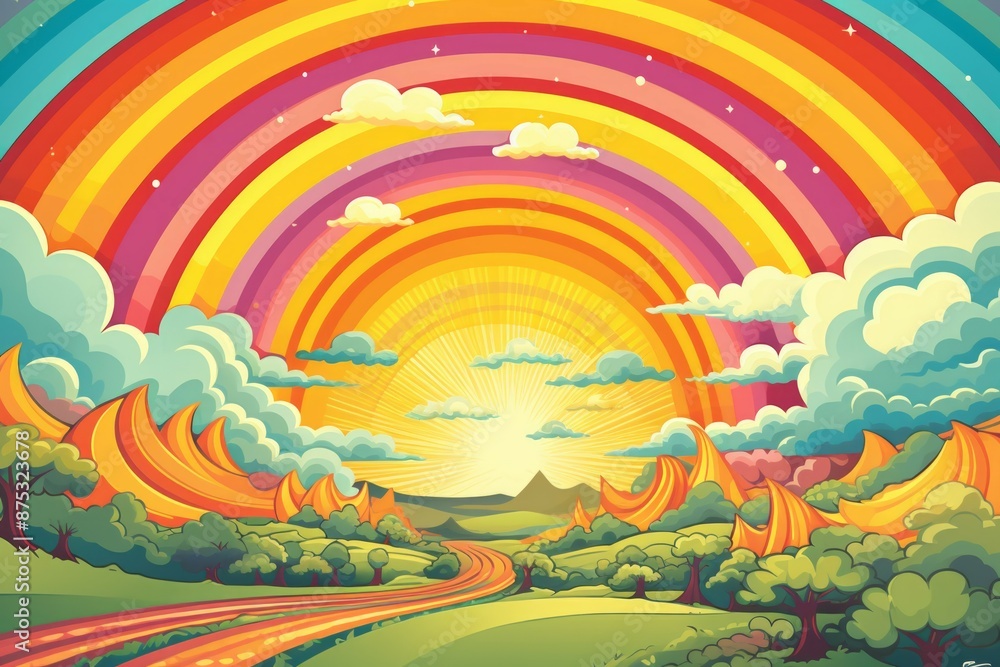 Rainbow Material Structure Background - Generative AI Rainbow Material Structure Background - Generative AI