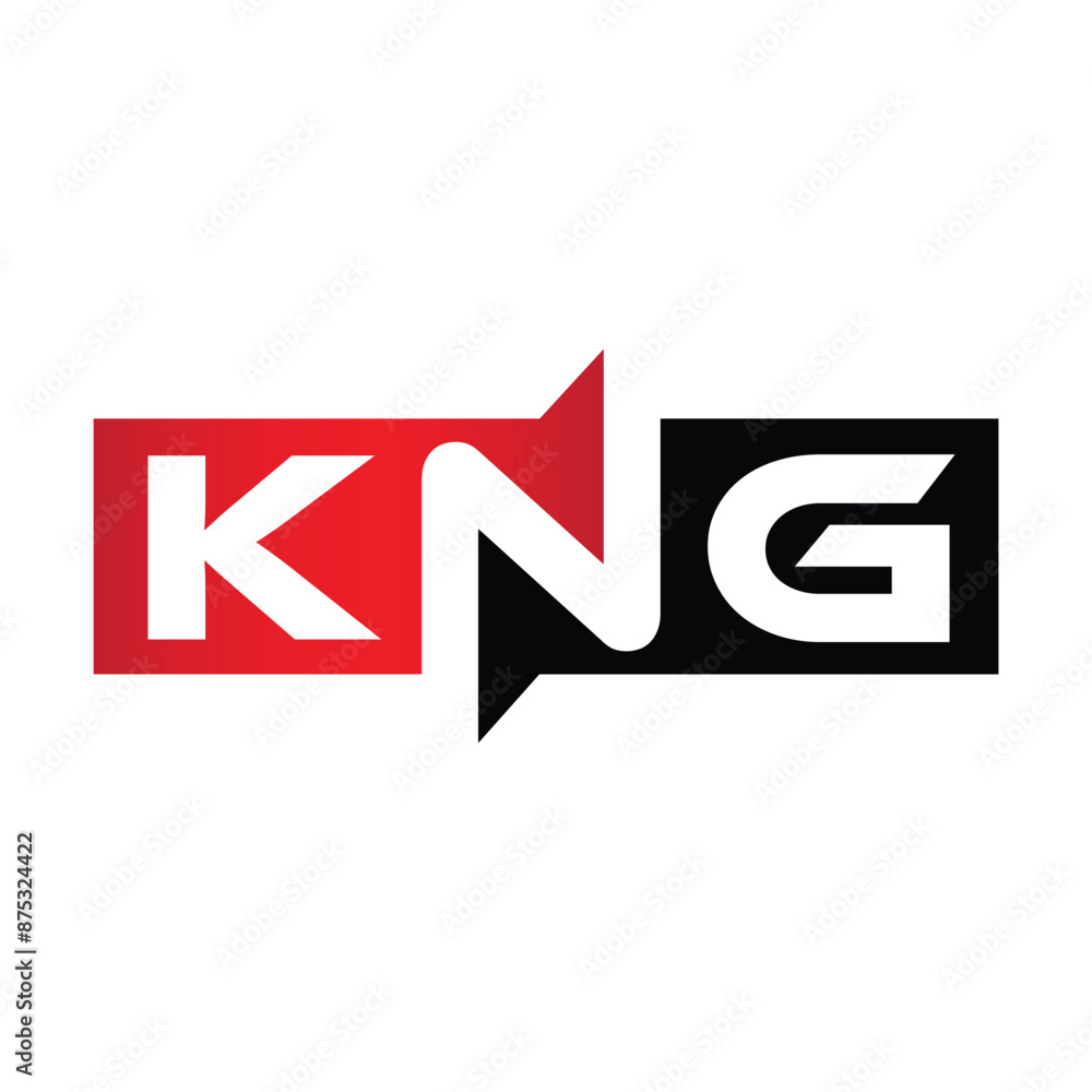 KNG Monogram Initial Letters Logo KNG Monogram Initial Letters Logo