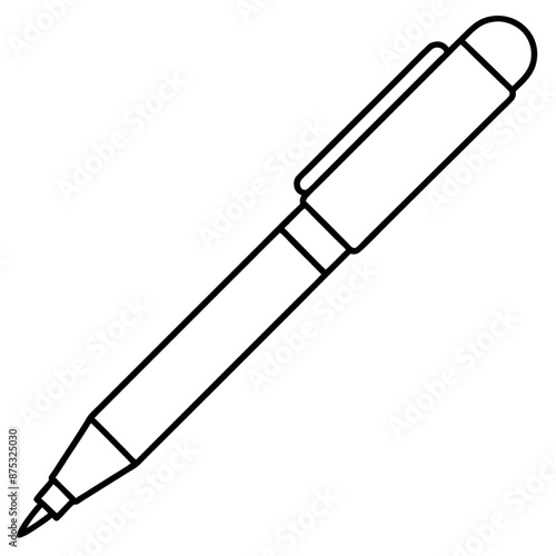 pen outline coloring book page line art illustration digital drawing