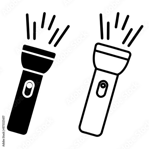 flashlight line icon vector illustration design