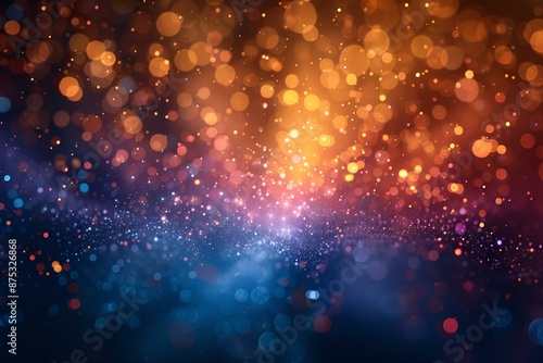 Vibrant bokeh lights creating abstract background.
