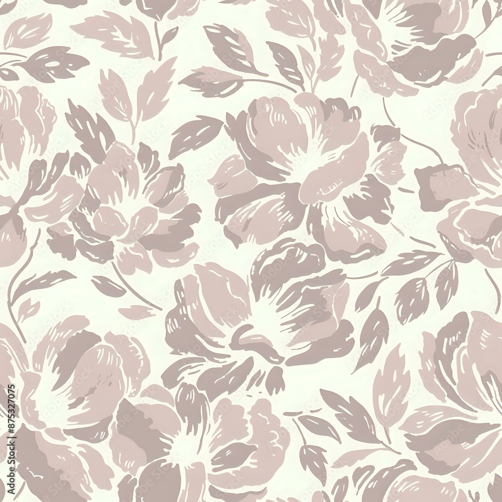 Chintz Inspired Hibiscus Flower Pattern Chintz Inspired Hibiscus Flower Pattern