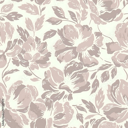 Chintz Inspired Hibiscus Flower Pattern